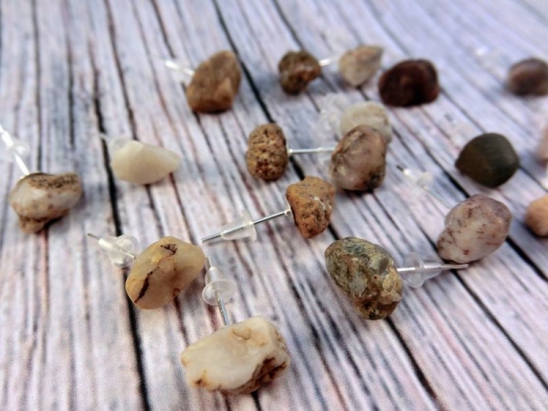 Kleine Steinchen Ohrstecker Steine stone